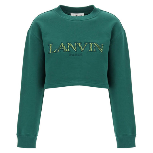 Lanvin cropped sweatshirt with embroidered logo patch