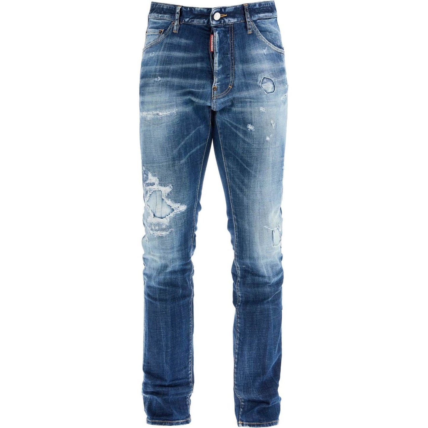 Dsquared2 navy blue jeans in cotton vintage effect Jeans Dsquared2