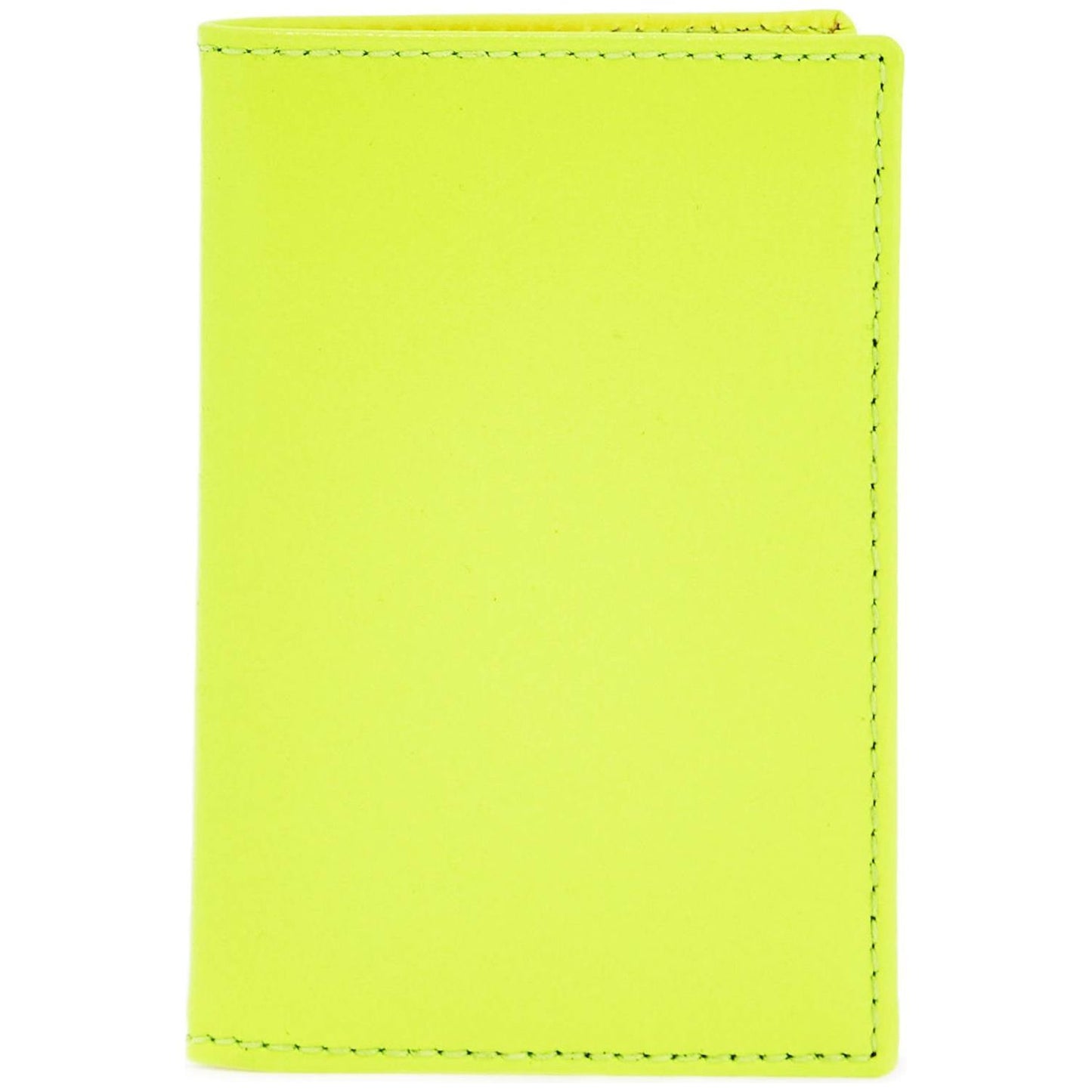 Comme Des Garcons Wallet compact wallet in fluorescent yellow goat leather Wallets Comme Des Garcons Wallet