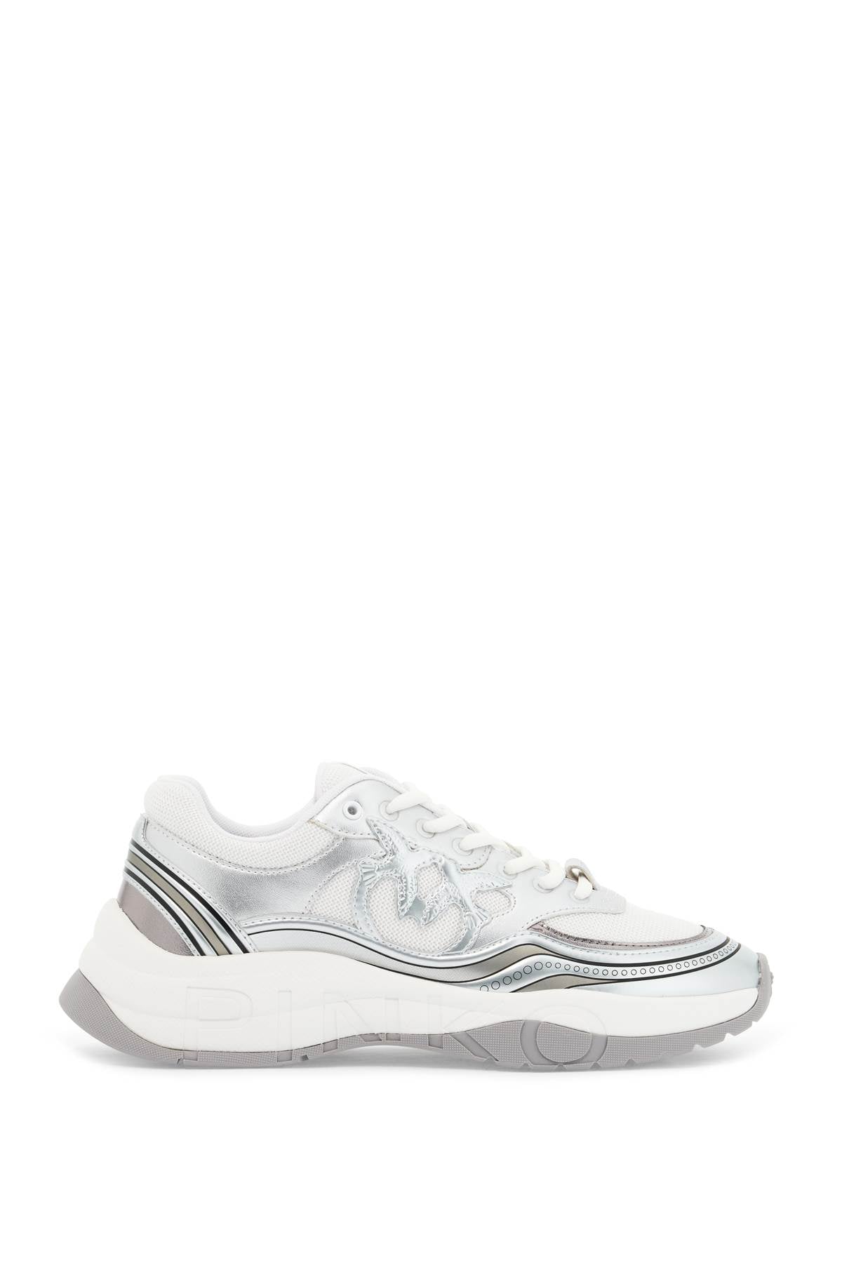 Pinko mesh and metallic faux leather sneakers in Sneakers Pinko