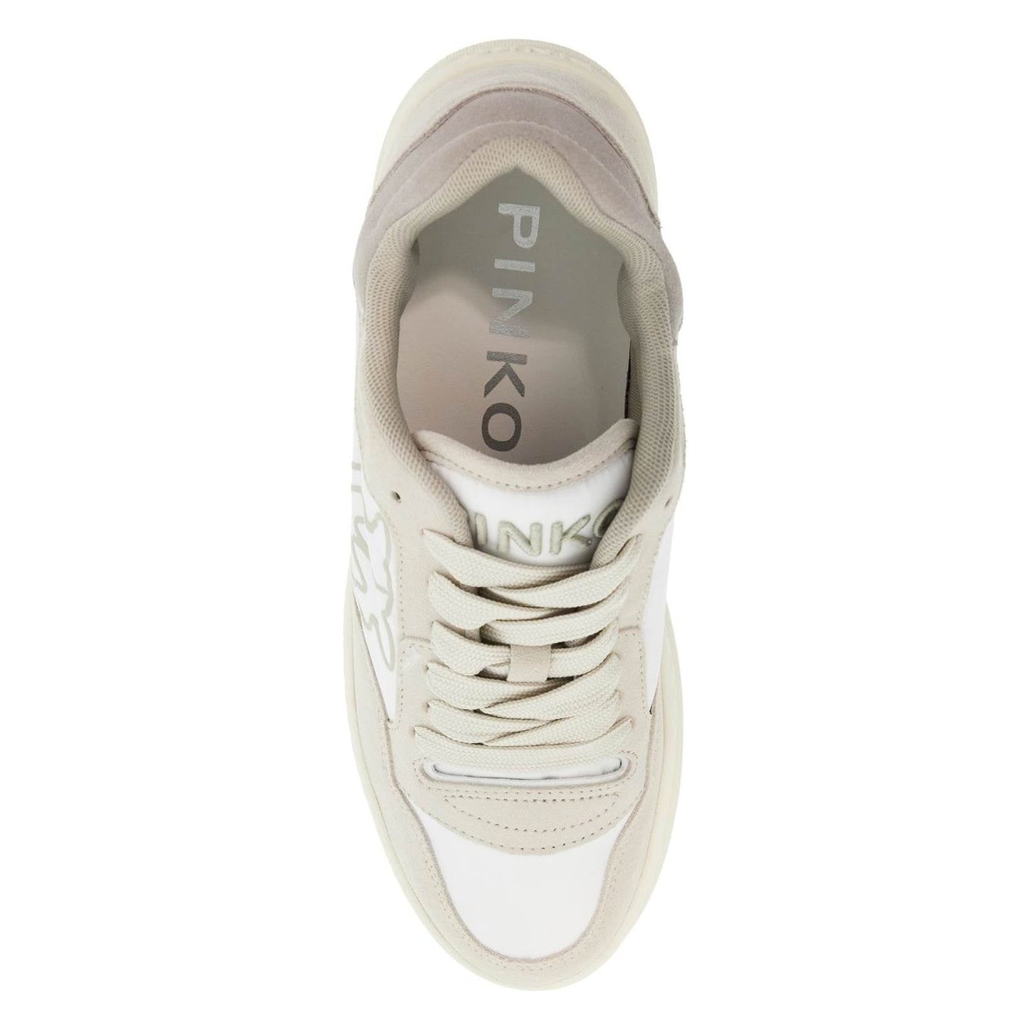 Pinko casual and elegant beige leather sneakers mandy 10 Sneakers Pinko