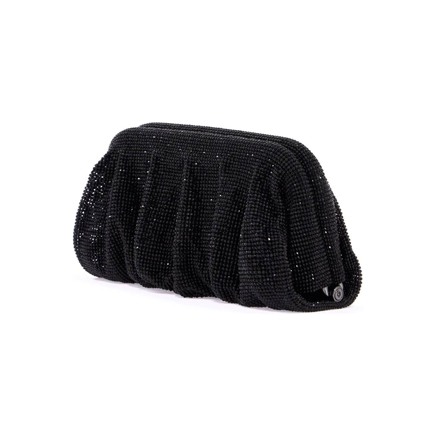 Benedetta Bruzziches elegant large black rhinestone evening bag for ceremony Clutches Benedetta Bruzziches