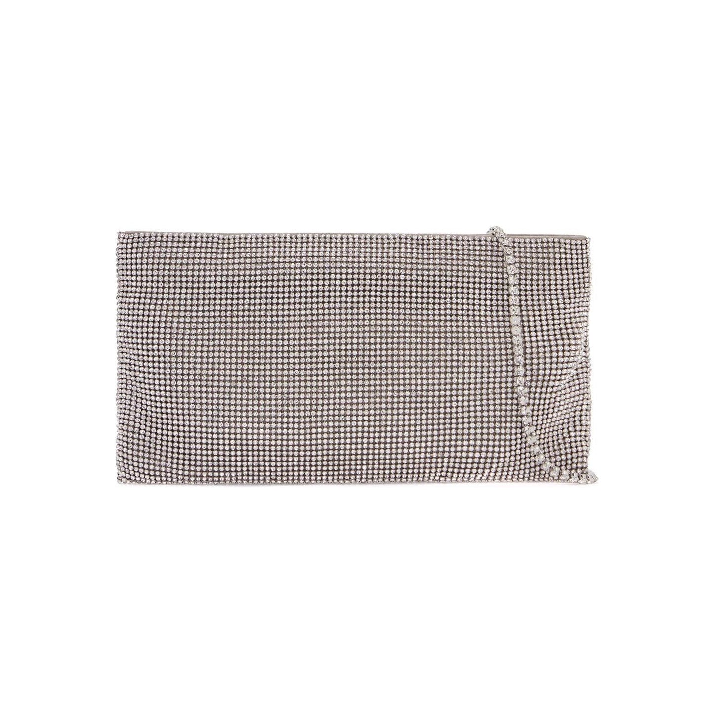 Benedetta Bruzziches la petite evening bag in crystal on silver with shoulder strap Clutches Benedetta Bruzziches