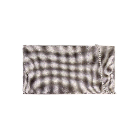 Benedetta Bruzziches la petite evening bag in crystal on silver with shoulder strap Clutches Benedetta Bruzziches