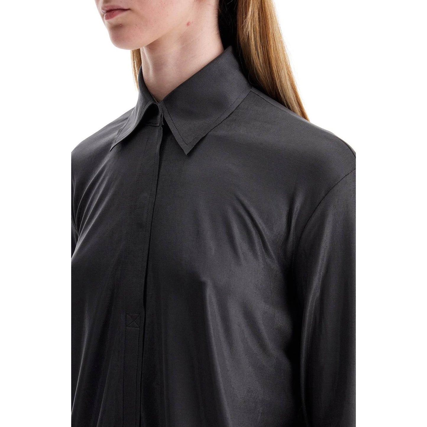 Norma Kamali fluid jersey lamã© nk blouse Topwear Norma Kamali