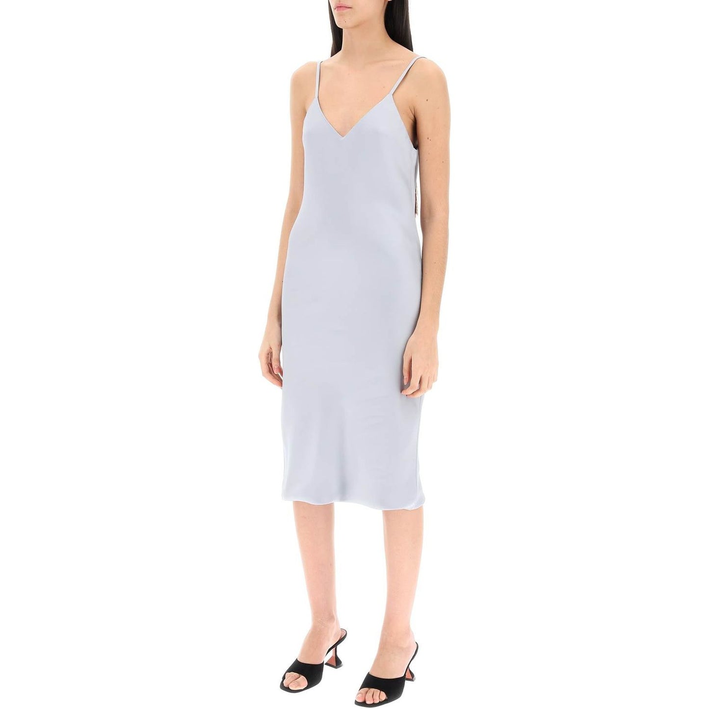 Norma Kamali crepe satin slip dress Dresses Norma Kamali