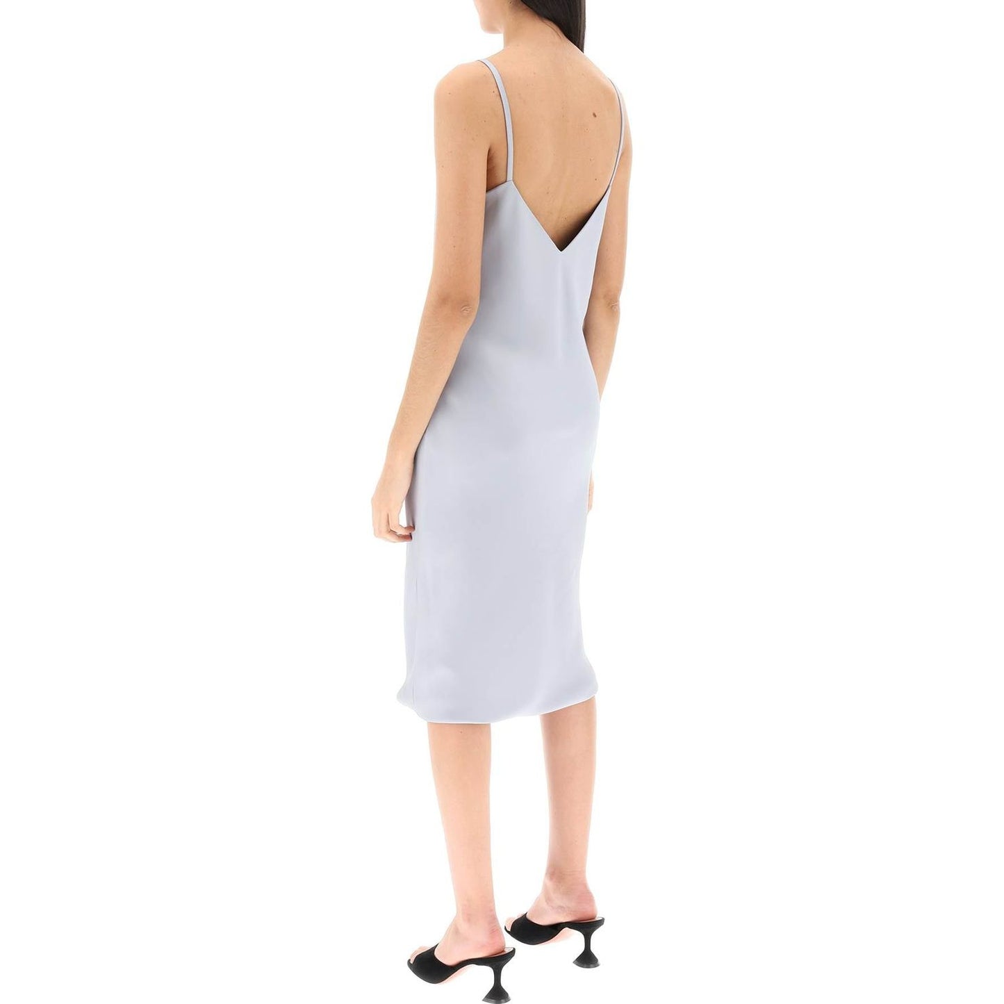 Norma Kamali crepe satin slip dress Dresses Norma Kamali