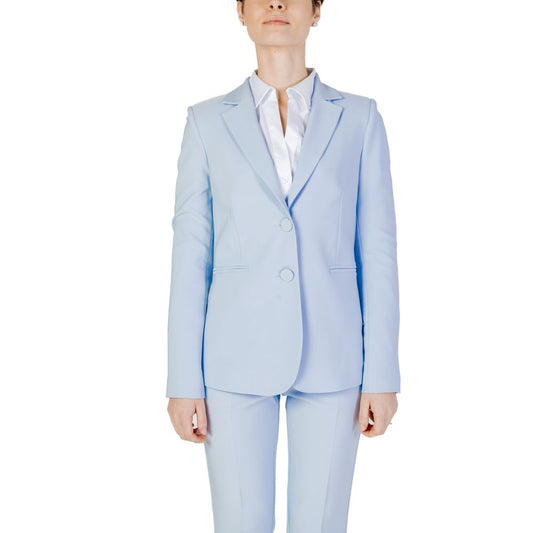 Sandro Ferrone Blue Polyester Blazer