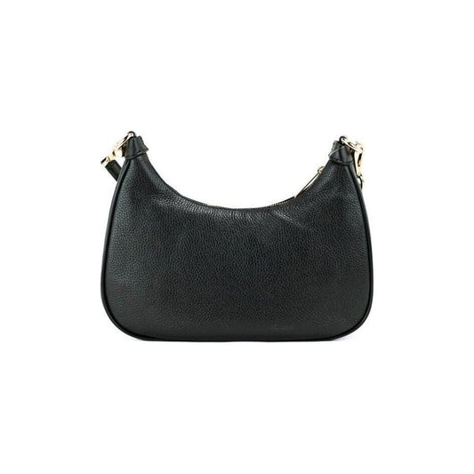 Cora Black Pebbled Leather Large Zip Pouchette Crossbody Handbag Michael Kors