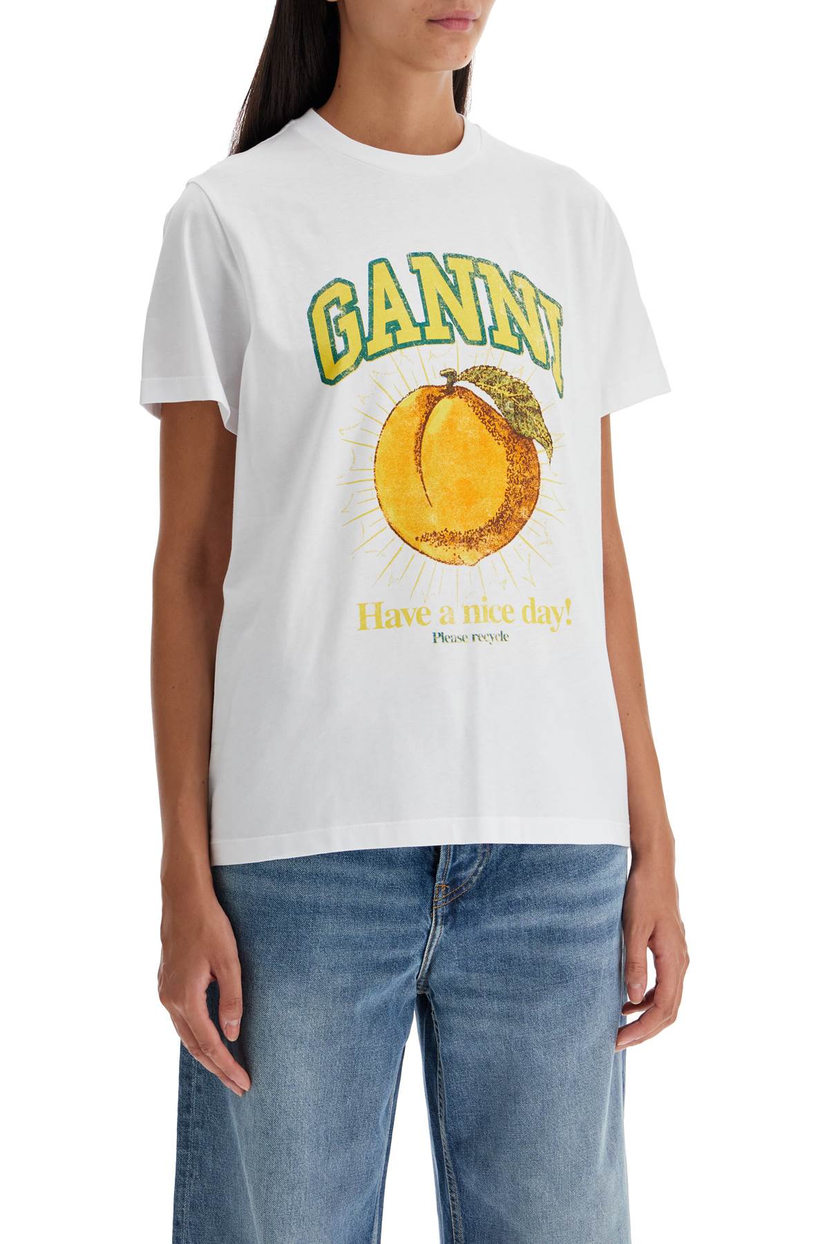 Ganni relaxed fit printed t-shirt Topwear Ganni