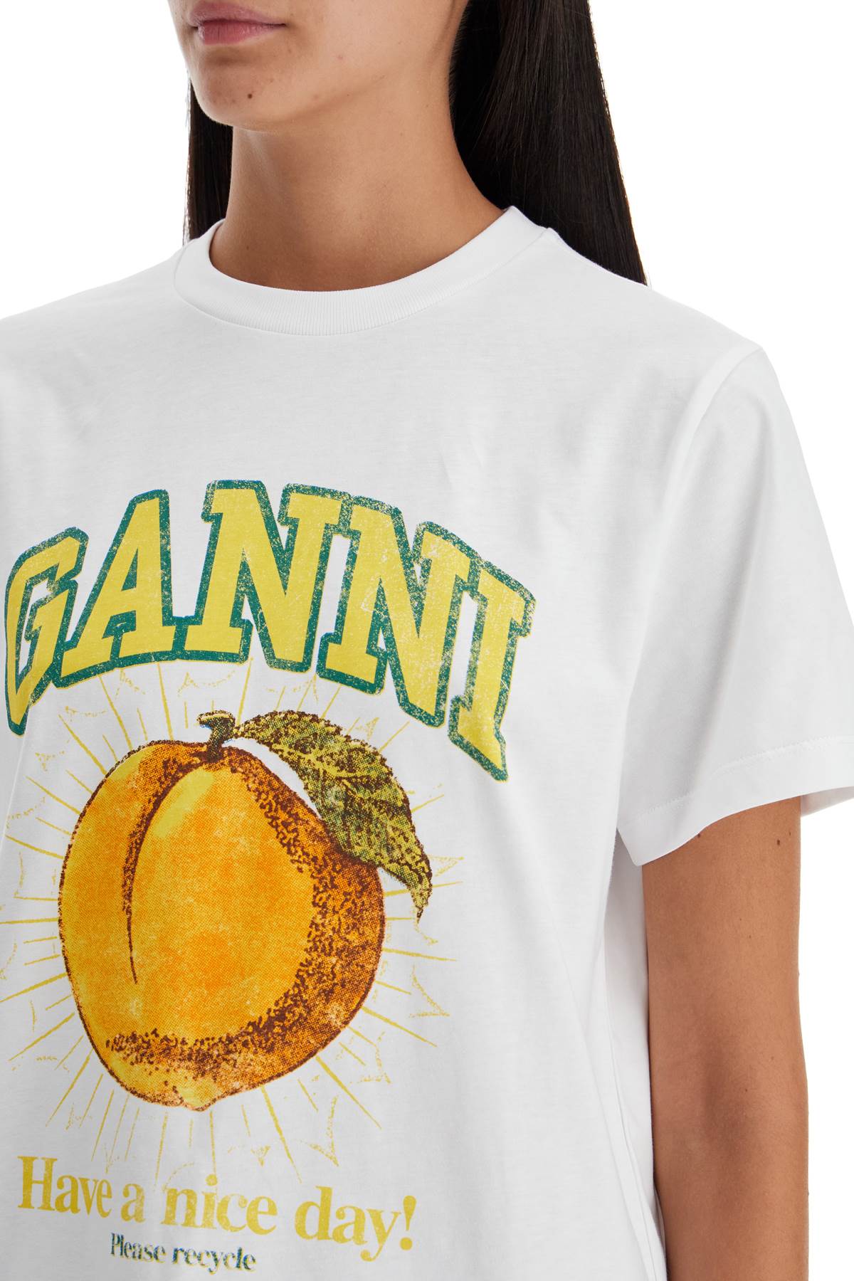 Ganni relaxed fit printed t-shirt Topwear Ganni