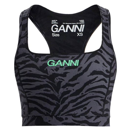 Ganni sporty animal print top Topwear Ganni