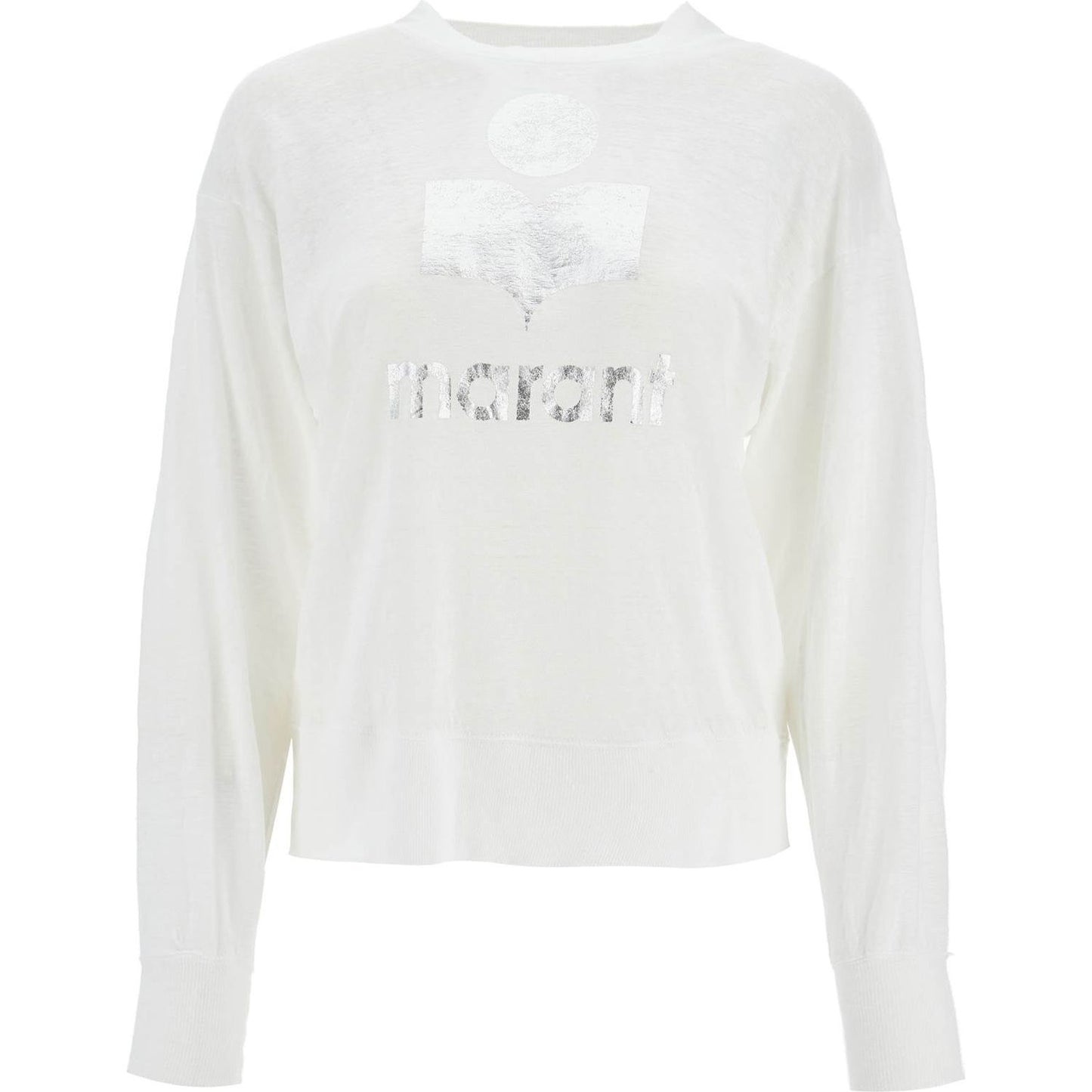 Isabel Marant Etoile klowia t-shirt with metallic logo print Topwear Isabel Marant Etoile