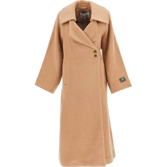 Ganni long recycled wool coat Jackets Ganni