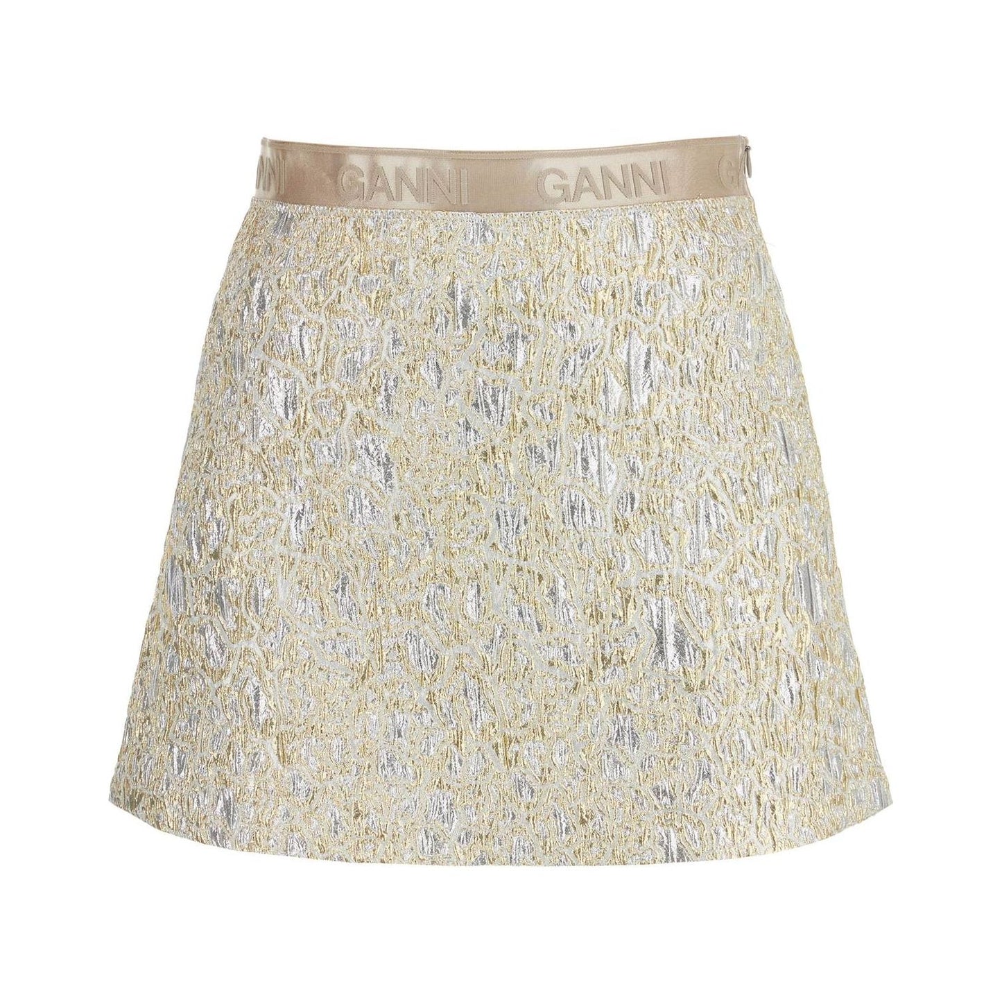 Ganni metallic cloquã© mini skirt Skirts Ganni