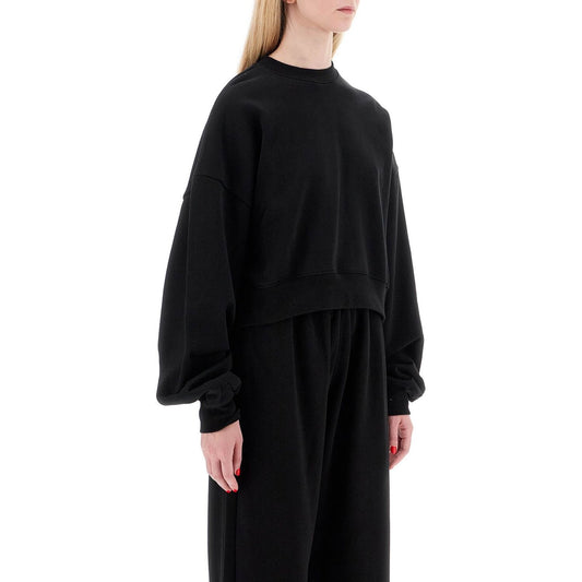 Wardrobe.Nyc 'cropped sweatshirt with puffed sleeves Topwear Wardrobe.Nyc