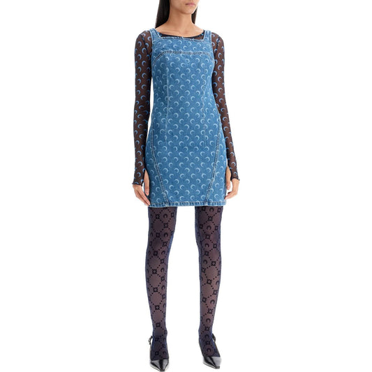 Marine Serre "denim moon mini dress for Dresses Marine Serre