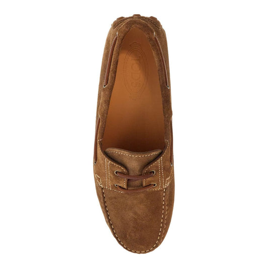 Tod'S light walnut leather driving moccasin made in italy Moccasins Tod'S