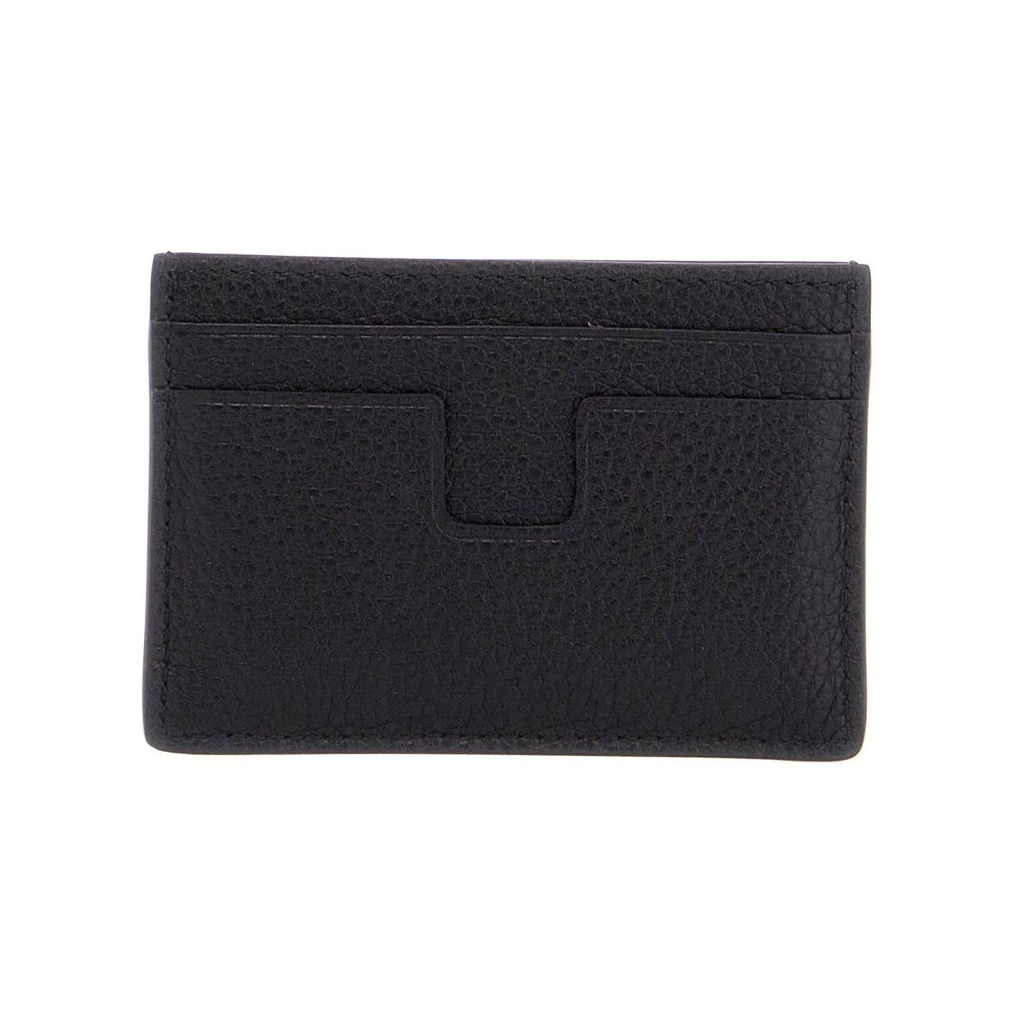 Tom Ford minimalist black calfskin credit card holder Small Leather Goods Tom Ford