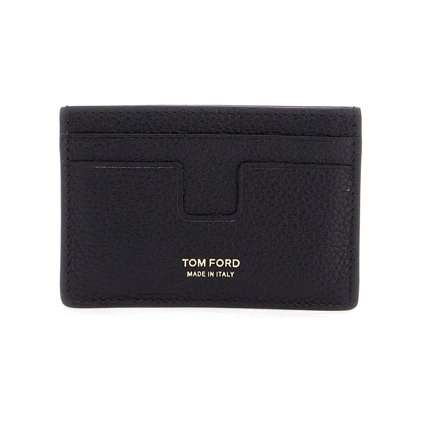 Tom Ford minimalist black calfskin credit card holder Small Leather Goods Tom Ford