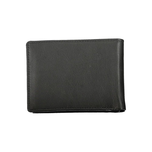 Sleek Black Leather Dual Compartment Wallet Blauer