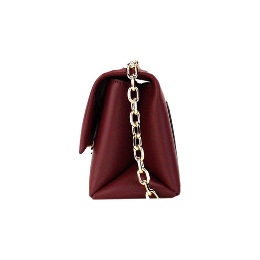 Cece Small Dark Cherry Vegan Leather Convertible Flap Crossbody Bag Michael Kors