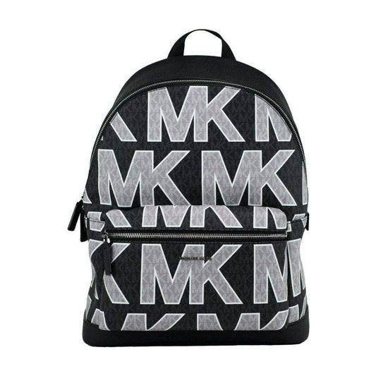 WOMAN BACKPACKS Cooper Black Signature PVC Graphic Logo Backpack Bookbag Bag Michael Kors