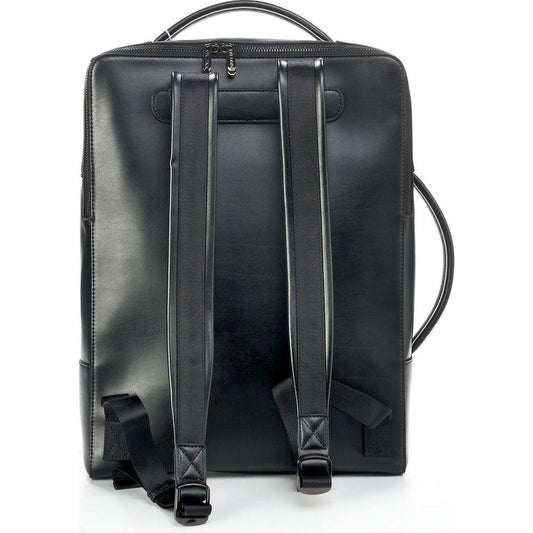 Baldinini Trend | Black Leather Di Calfskin Backpack| McRichard Designer Brands   