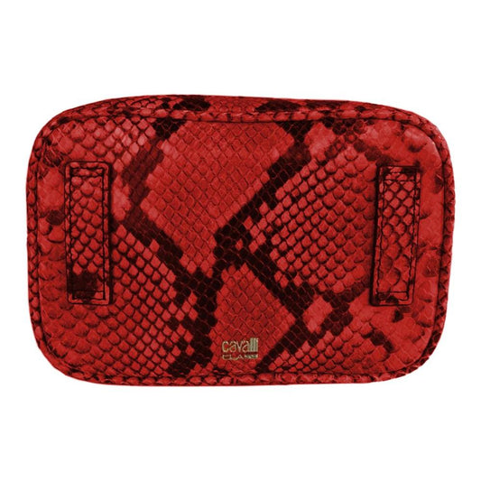 Cavalli Class | Red Leather Di Calfskin Clutch Bag| McRichard Designer Brands   