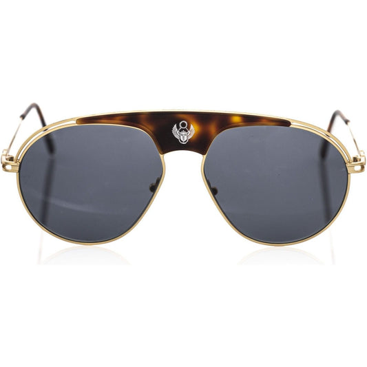 Frankie Morello | Brown Metallic Fibre Sunglasses| McRichard Designer Brands   