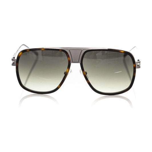 Frankie Morello | Brown Metallic Fibre Sunglasses| McRichard Designer Brands   